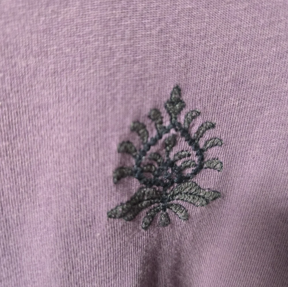 J.Jill Purple Embroidered Top - Picture 3 of 6